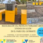 Los jóvenes junto al Concejo Deliberante y al Municipio lograron la realización de un mobiliario urbano en el Paseo del Caminante