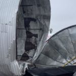 El viento tumbó y arrancó un silo en Arroyo Algodón