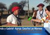 Facundo y Gabriel de la Agrupación Gaucha Las Maneas presentes en la fiesta de Capilla Baravalle