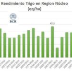 Con un 40% de avance en la cosecha de trigo, el promedio de rinde se acerca de 60 qq/ha en región núcleo – 27 de Noviembre de 2025