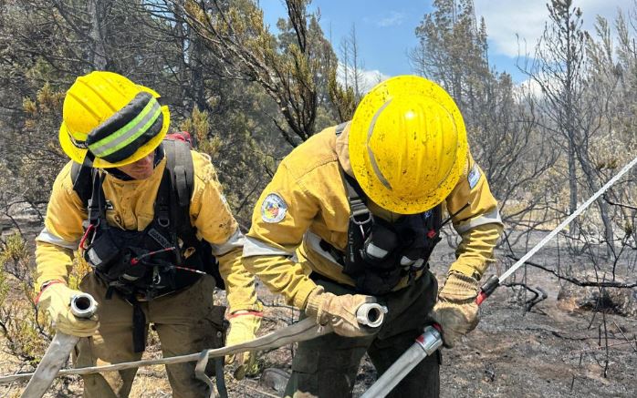 Bomberos cordobeses en El Maiten