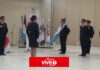 Cambio de abanderados en el acto de Bomberos Voluntarios de Pozo del Molle