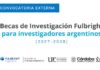 Convocatoria externa: Becas de Investigación Fulbright 2027-2028 en Estados Unidos