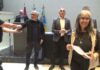 Entrega de aportes a Instituciones de la ciudad de Las Varillas con Augusto Pastore y Mariano Almada